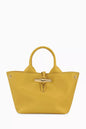 Longchamp XS Le Roseau Tote Bag in Calfskin Leather Ginger