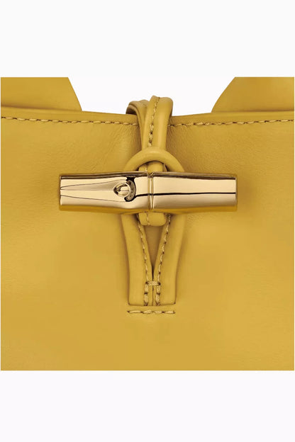 Longchamp XS Le Roseau Tote Bag in Calfskin Leather Ginger