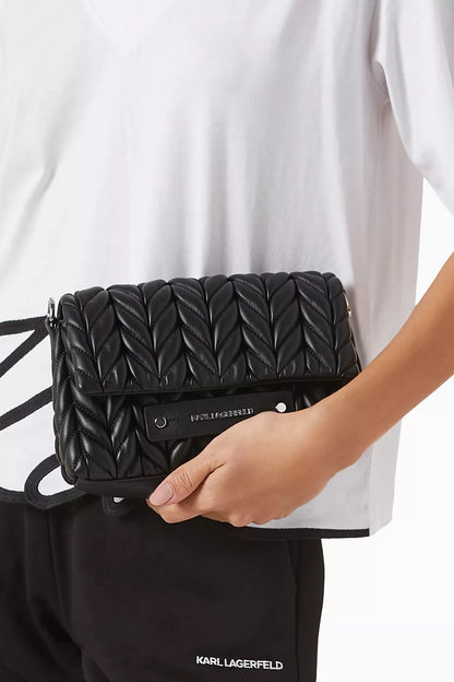 Karl Lagerfeld K/Weave Crossbody Bag in Leather