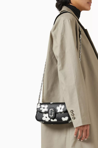 Marc Jacobs The Daisy Clover Shoulder Bag in Leather Black
