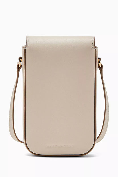 Marc Jacobs The Clover Phone Crossbody Bag in Leather Cloud White