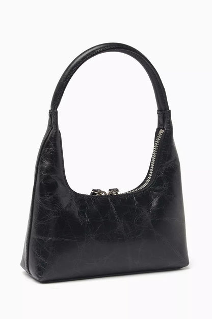 MARGE SHERWOOD Mini Hobo Shoulder Bag in Crinkled Leather