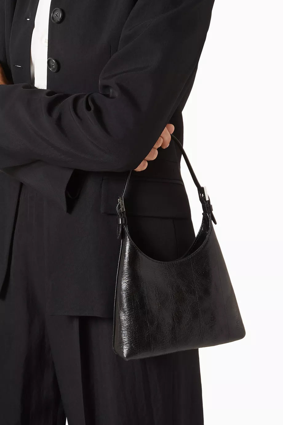 BY FAR Baby Camryn Shoulder Bag in Embossed Leather