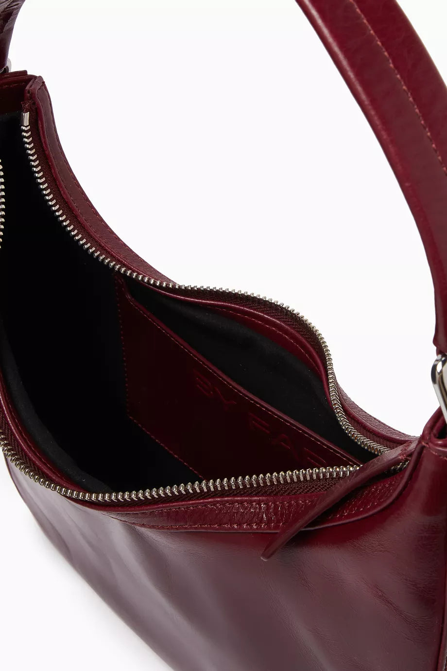 BY FAR Small Rhea Shoulder Bag in Creased Leather