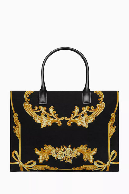 Versace Large Cameo La Medusa Tote Bag in Canvas Multicolor