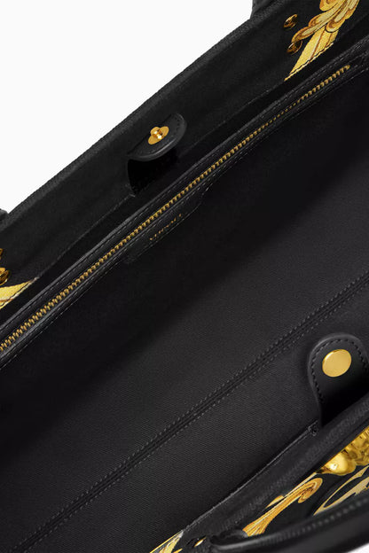 Versace Large Cameo La Medusa Tote Bag in Canvas Multicolor