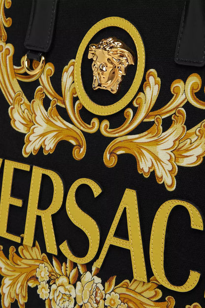 Versace Large Cameo La Medusa Tote Bag in Canvas Multicolor