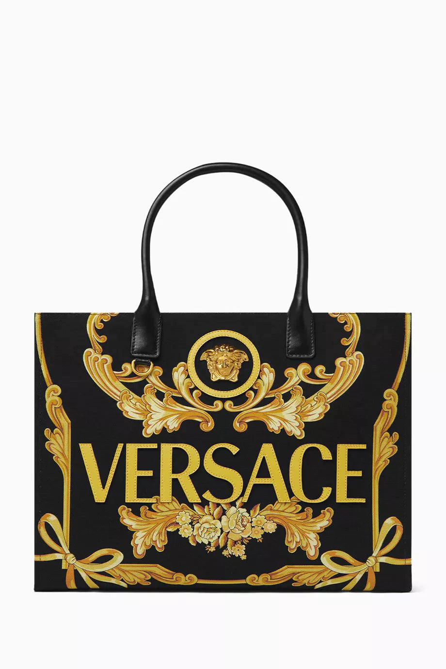 Versace Large Cameo La Medusa Tote Bag in Canvas Multicolor