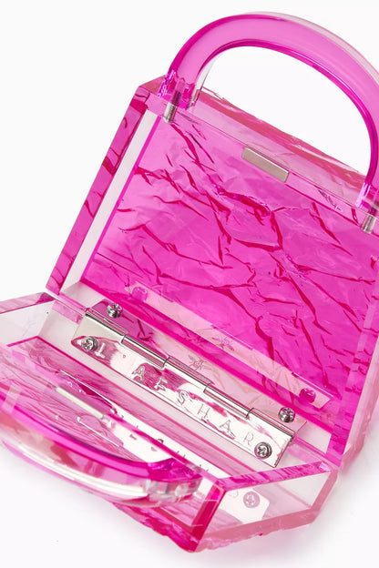 L'AFSHAR Eva Crushed Ice Top-handle Bag in Acrylic