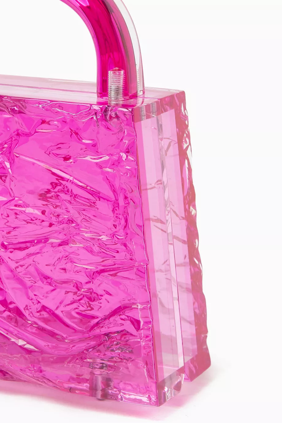 L'AFSHAR Eva Crushed Ice Top-handle Bag in Acrylic