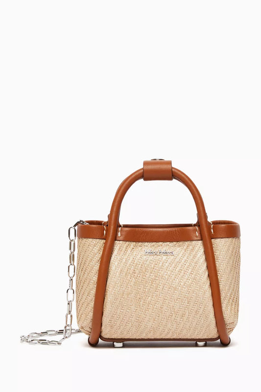 Max Mara Summermini Top-handle Bag in Raffia