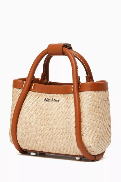 Max Mara Summermini Top-handle Bag in Raffia