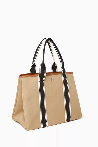 Rue de Verneuil Medium Traversée Tote Bag in Linen Canvas
