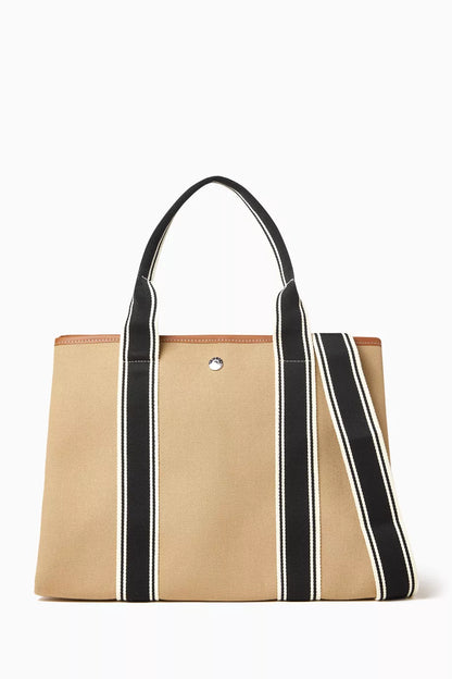 Rue de Verneuil Medium Traversée Tote Bag in Linen Canvas
