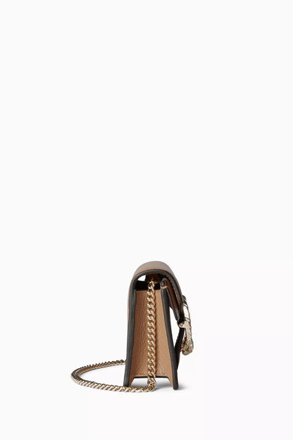 Gucci Mini Dionysus Shoulder Bag in Grainy Leather