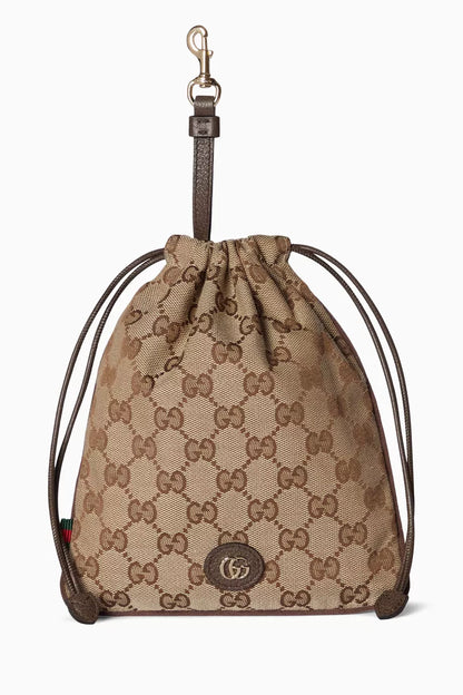 Gucci Minuet Mini Charm Pouch in GG canvas