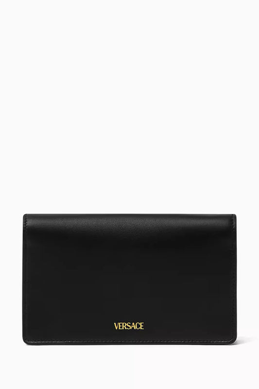 Versace Medusa '95 Wallet on Chain in Leather - Black