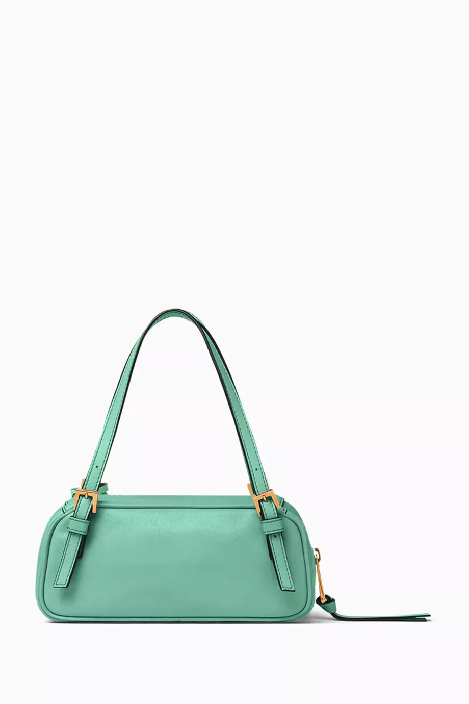 Versace Mini Tag Bowling Bag in Leather