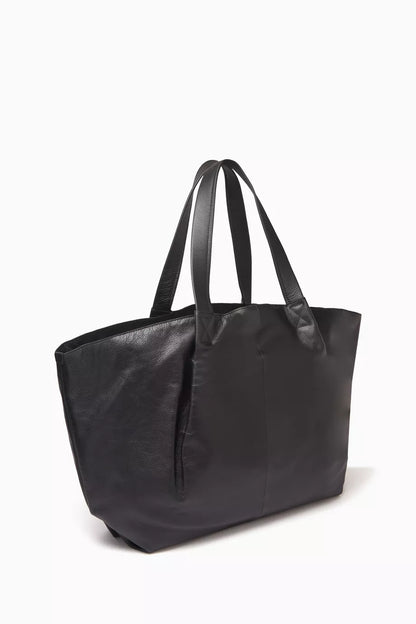 REPRESENT Large Pleat Tote Bag in Leather