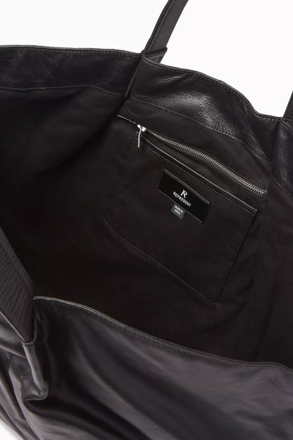 REPRESENT Large Pleat Tote Bag in Leather