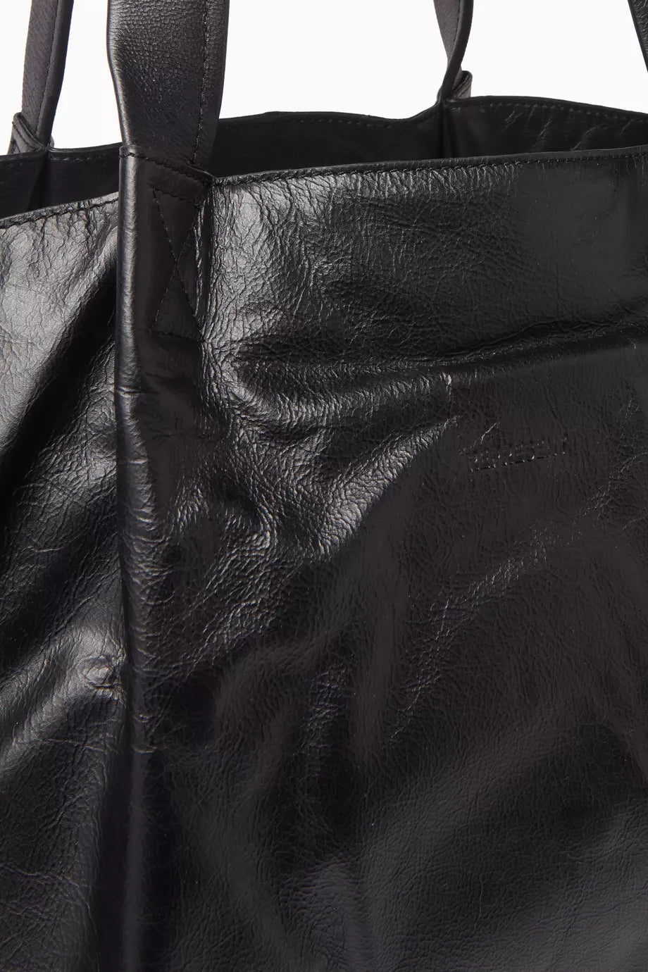 REPRESENT Large Pleat Tote Bag in Leather
