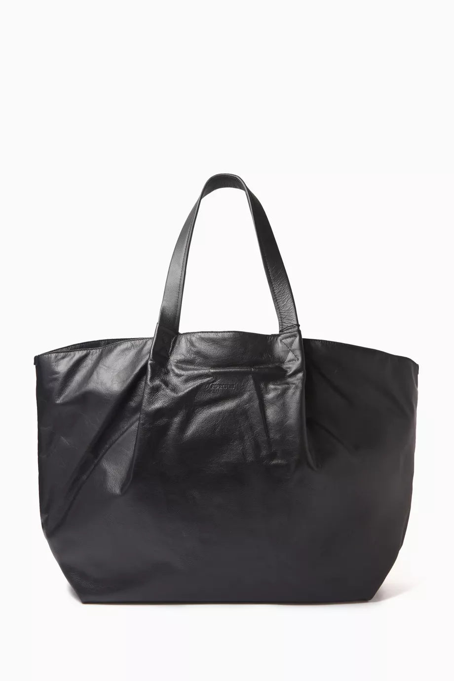 REPRESENT Large Pleat Tote Bag in Leather