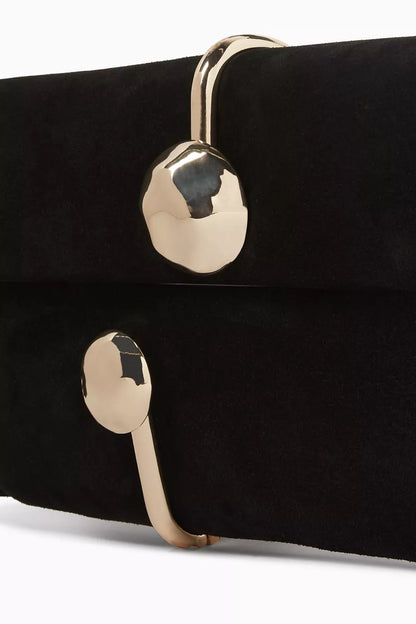 Simkhai Amaya Clutch in Calfskin Suede