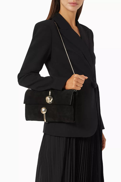 Simkhai Amaya Clutch in Calfskin Suede