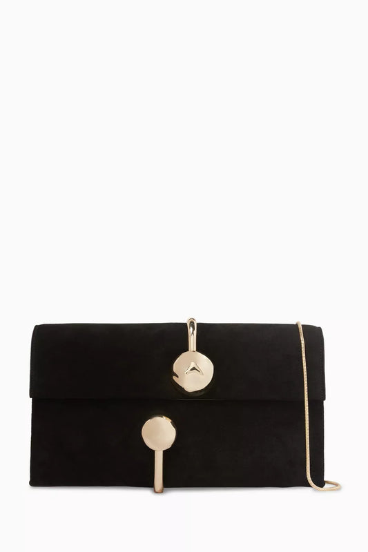 Simkhai Amaya Clutch in Calfskin Suede