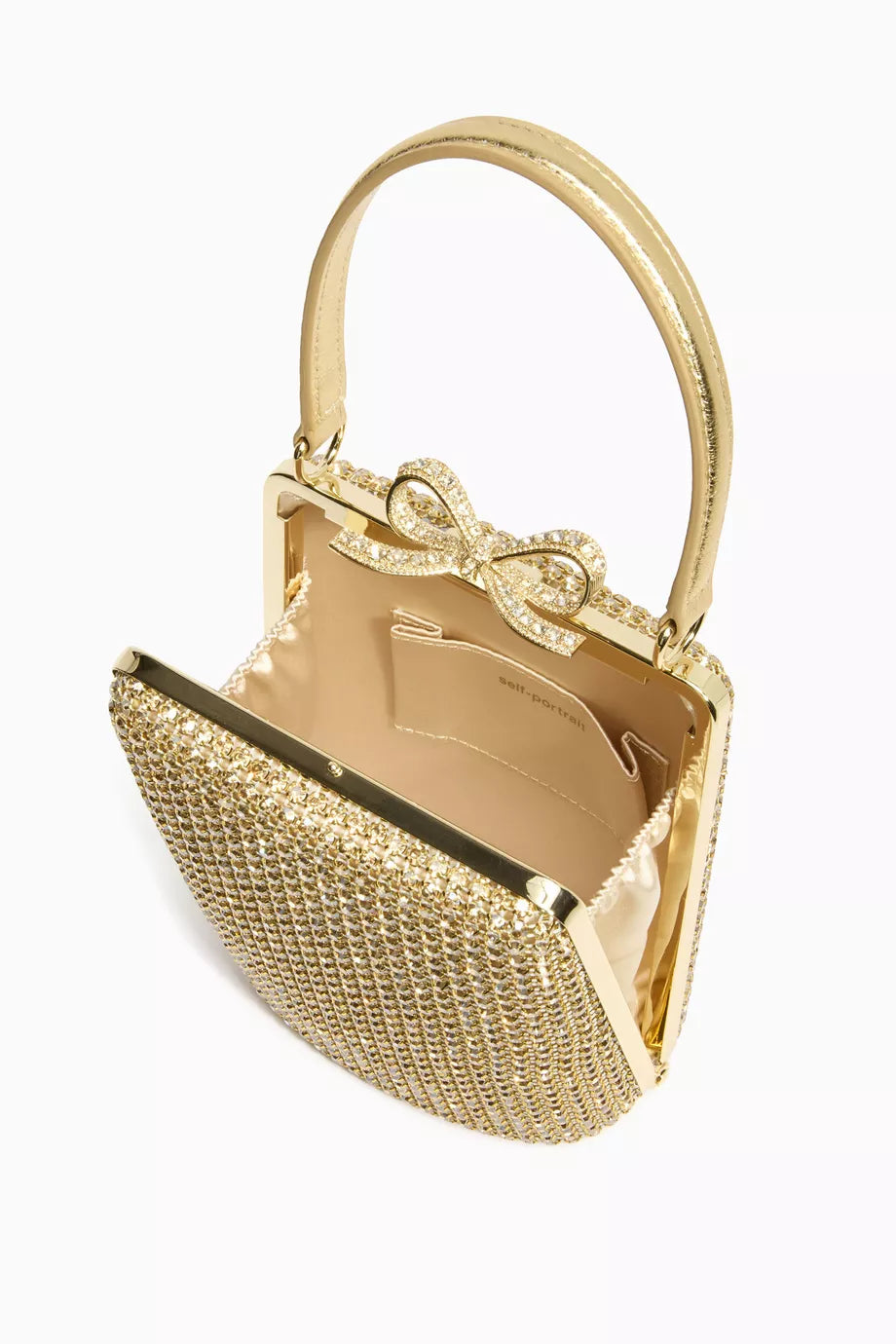 Self-Portrait Mini Crystal Top-handle Bag