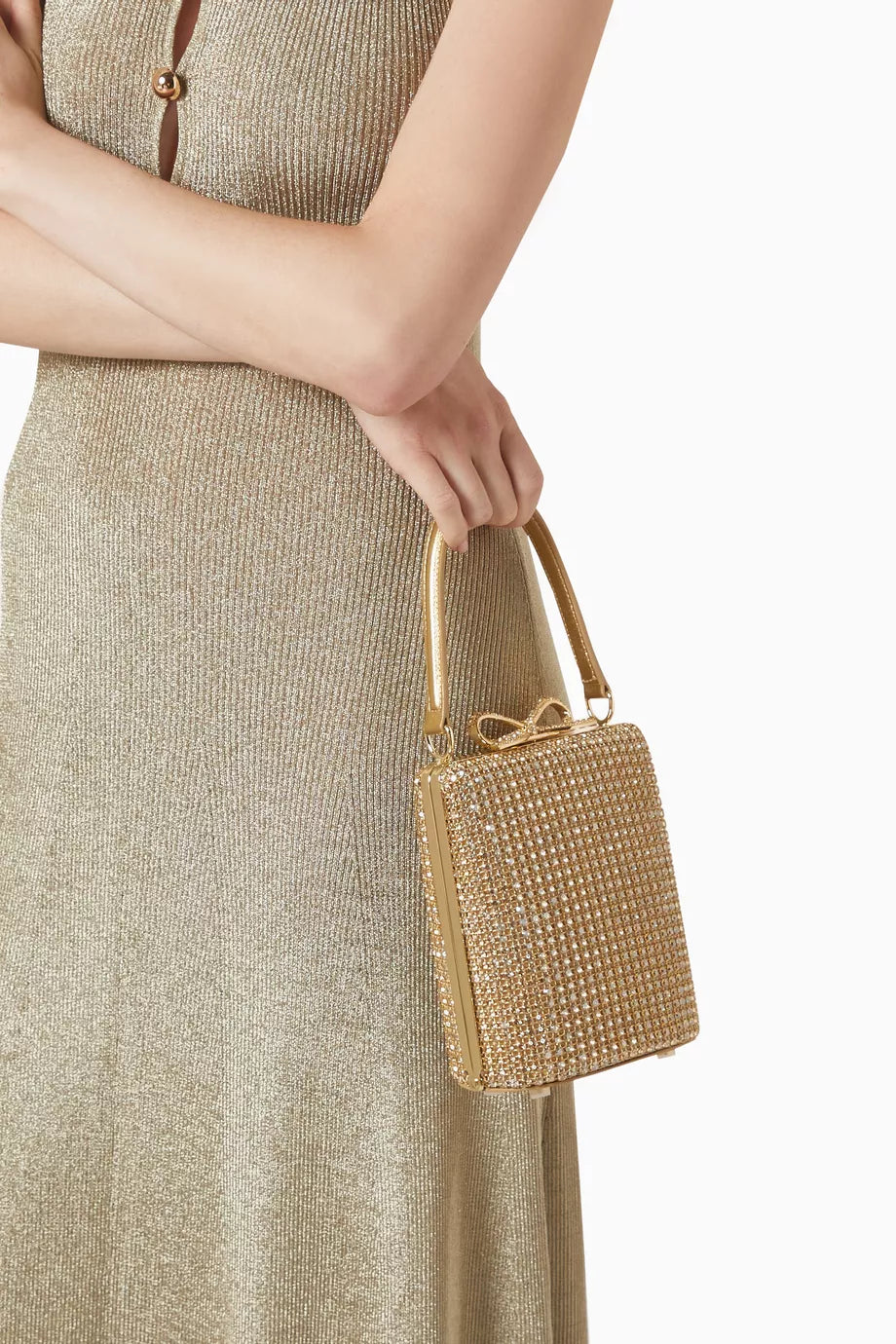 Self-Portrait Mini Crystal Top-handle Bag