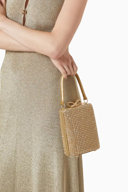 Self-Portrait Mini Crystal Top-handle Bag