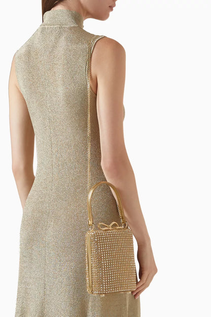 Self-Portrait Mini Crystal Top-handle Bag