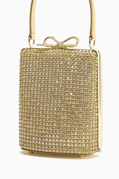 Self-Portrait Mini Crystal Top-handle Bag