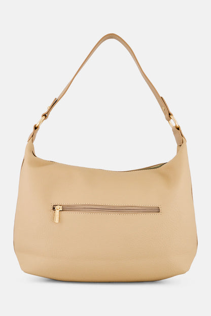 Kathy Ireland Women Brand Logo Crossbody Bag, Beige