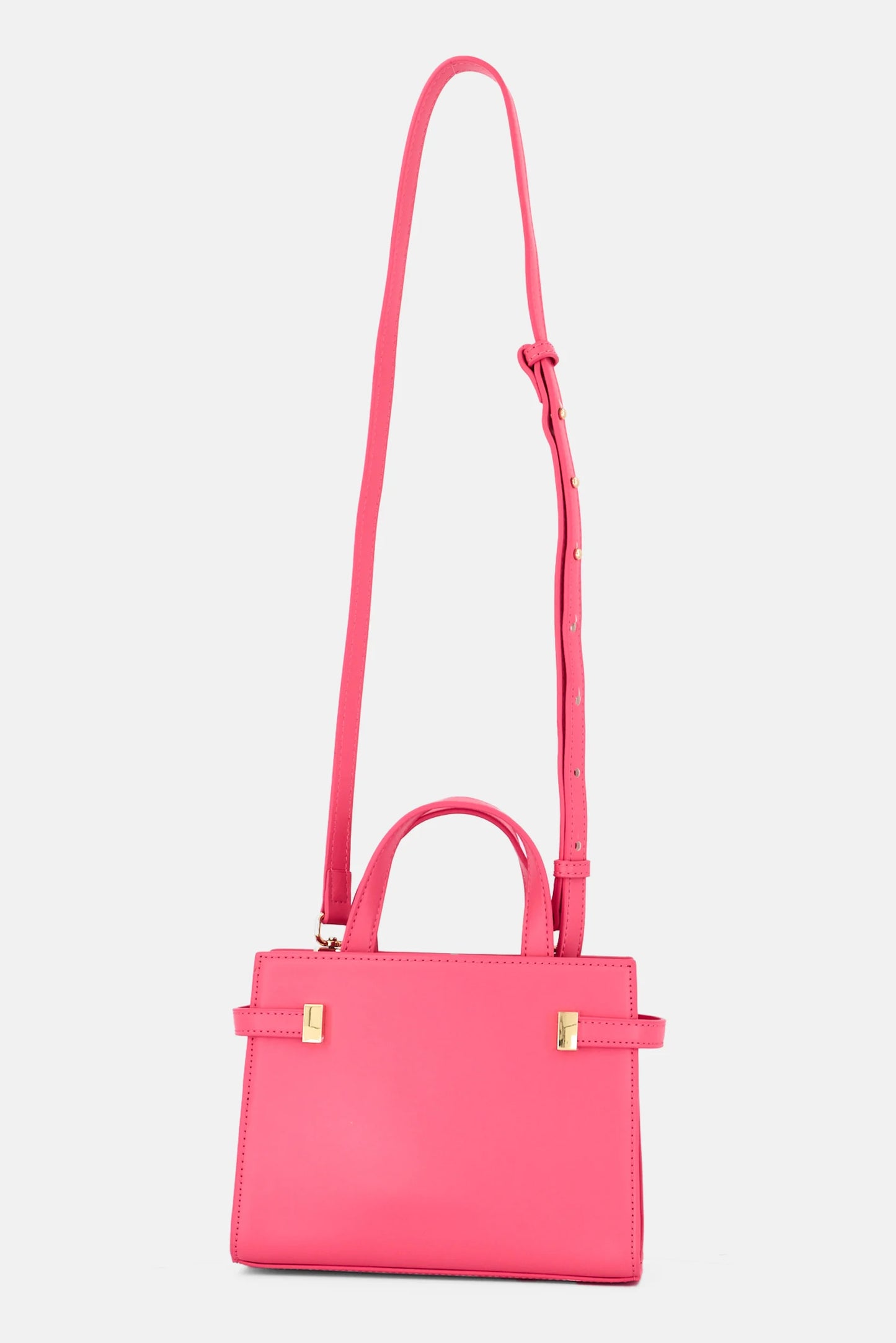 Bebe Women Hardware Detail Satchel Bag 21 L x 17 H x 8 W cm, Pink