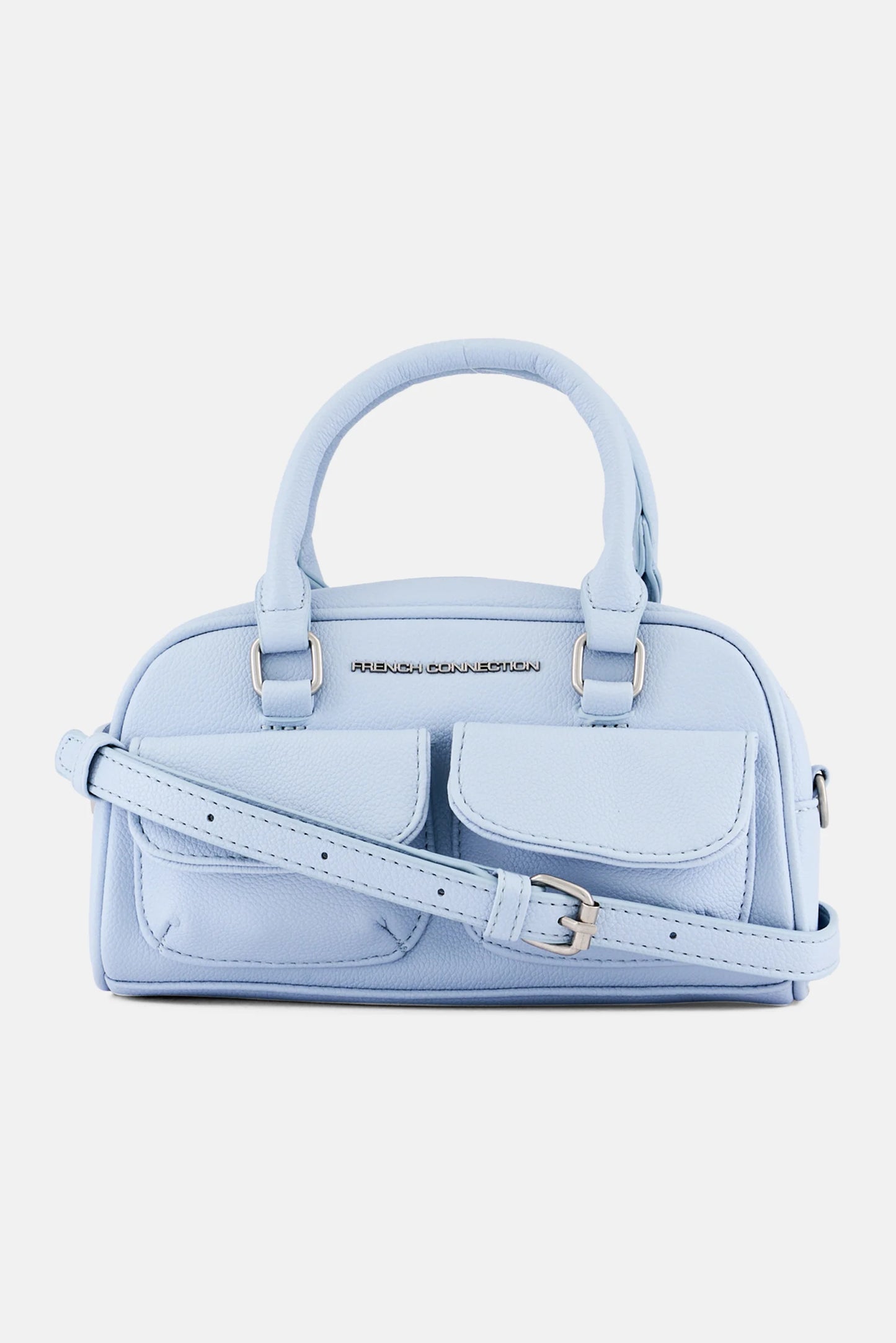 FRENCH CONNECTION Women Brand Logo Satchel Bag, Blue