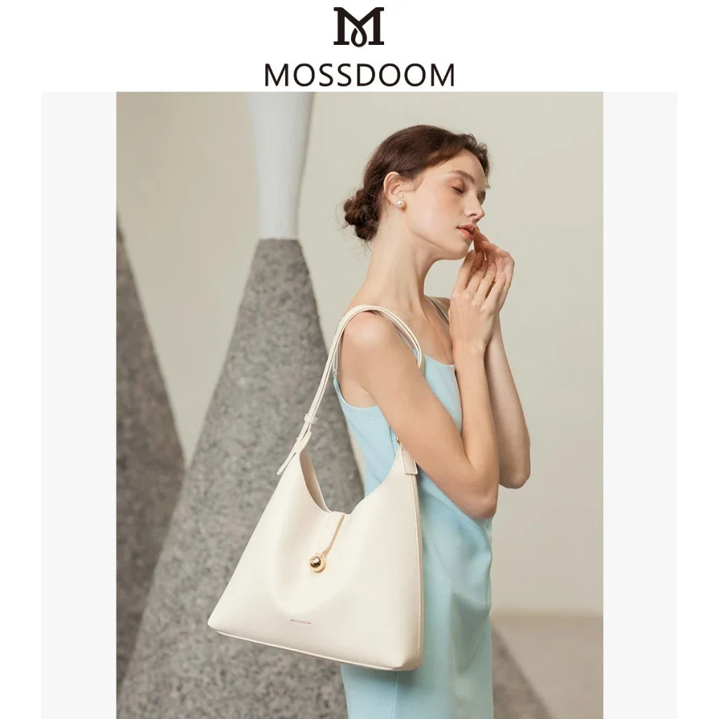 MOSSDOOM Gio Bag Adjustable Versatile Large Capacity Pure Color Easy Matching Tote Bag Shoulder Bag for Women