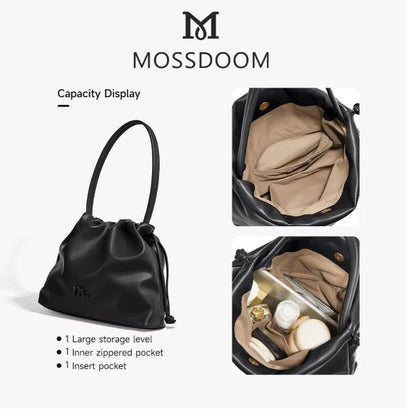 MOSSDOOM Danica Bag- High-Capacity Soft Cloud-shaped Drawstring Shoulder Bag for Women