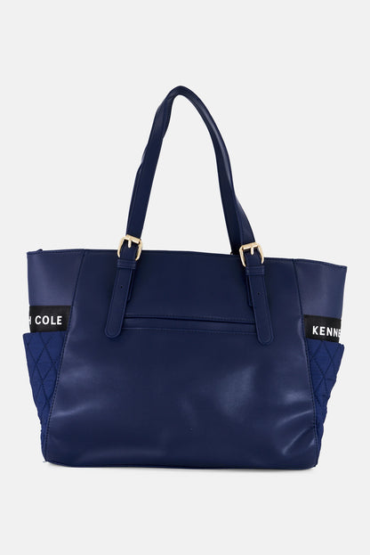 Kenneth Cole Women Brand Logo Tote Bag, Navy