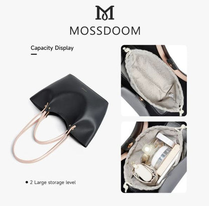 MOSSDOOM Women's Bag Perla Bag Simple Elegant Handbag Bucket Tote Bag Shoulder Bag for Women