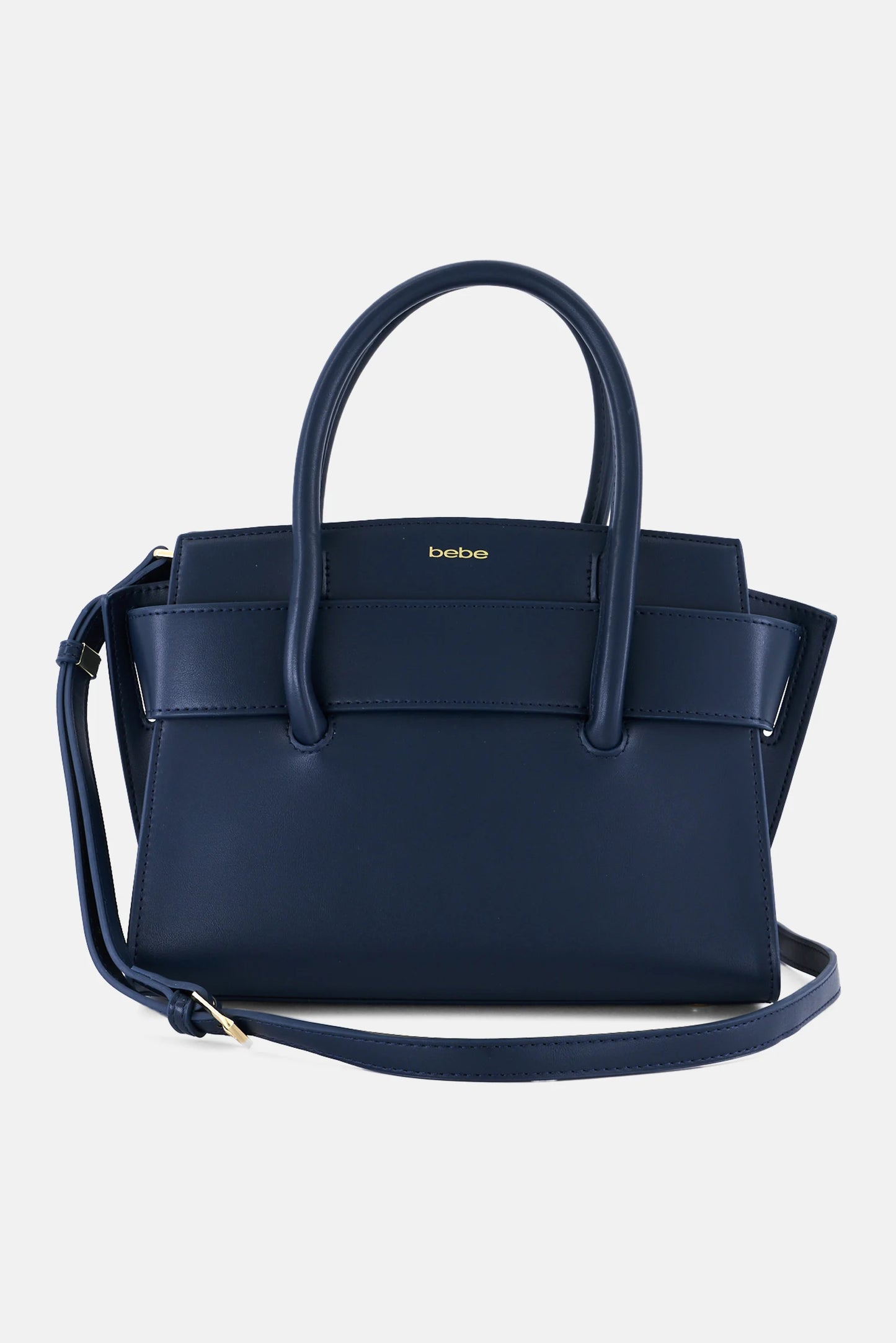 Bebe Women Brand Logo Satchels Bag 25 L x H 19 x W 10 cm, Navy Blue