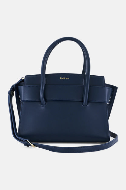 Bebe Women Brand Logo Satchels Bag 25 L x H 19 x W 10 cm, Navy Blue