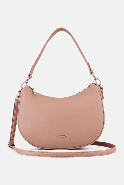 XOXO Women Brand Logo Crescent Handbag, Peach