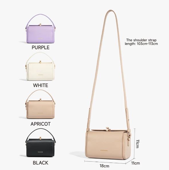 MOSSDOOM Women's Bag Bexley Bag Simple Niche Fashion Crossbody Box Bag for Women