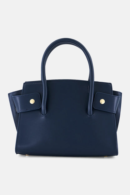 Bebe Women Brand Logo Satchels Bag 25 L x H 19 x W 10 cm, Navy Blue