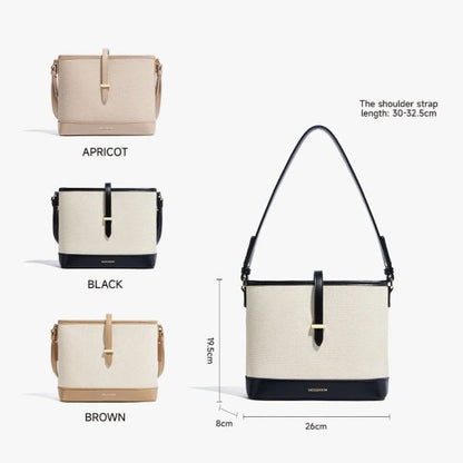 MOSSDOOM Women's Bag Catly Bag Fashion Sweet Stitching Color Underarm Bucket Bag Large Capacity Shoulder Bag for Women