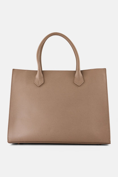 Kathy Ireland Women Brand Logo Handbag, Beige