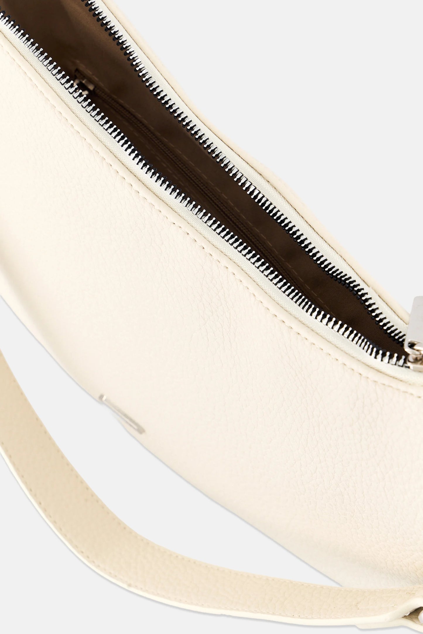 XOXO Women Brand Logo Crescent Handbag, Off White