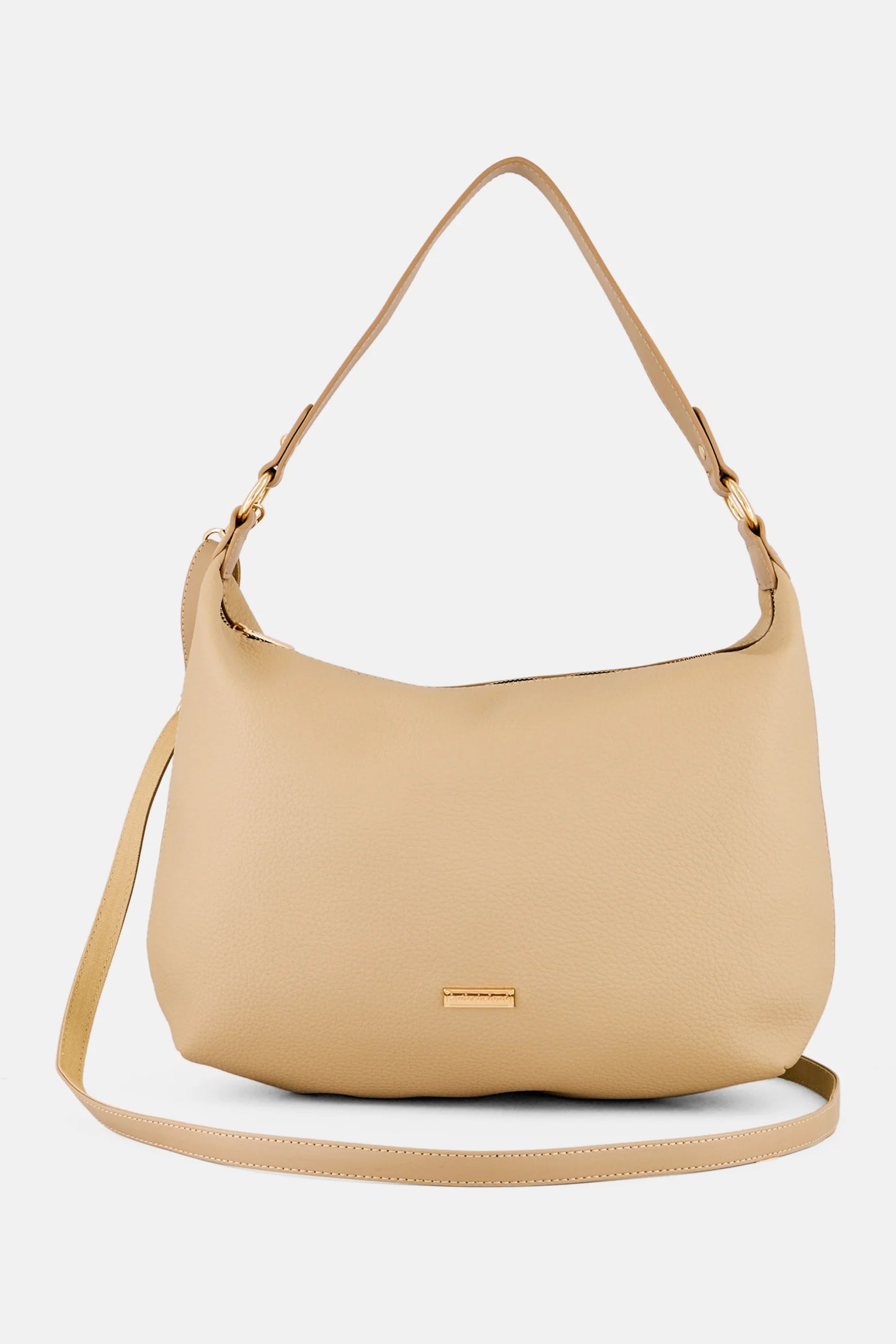 Kathy Ireland Women Brand Logo Crossbody Bag, Beige